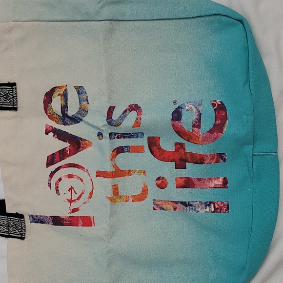 Love this life Green Canvas Tote - Picture 2 of 6